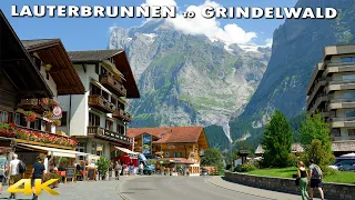 Lauterbrunnen to Grindelwald Switzerland 4K 60p 🇨🇭