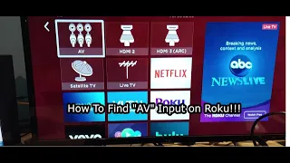 How to Find/Fix "AV" Input on Roku TV/Smart TV EASY FIX!!!