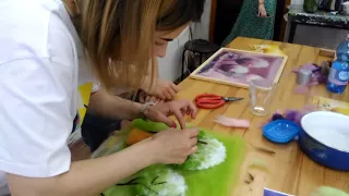 Картины шерстью в технике сухого валяния
