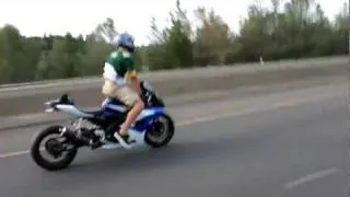 Stretched GSXR 1000 wheelie.