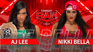 Aj Lee vs. Nikki Bella and Candice LeRae Cash in WWE RAW WWE2K23 Universe Mode