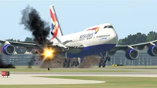 Worst Boeing 747 Bird strike Emergency Landing Ever | Xplane 11