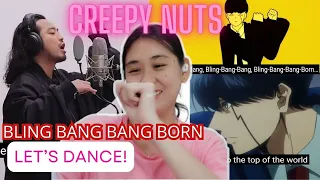 FIRST TIME WATCHING BLING BANG BANG BORN - CREEPY NUTS - THE FIRST TAKE AND THE ANIMATED VERSION