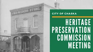 Chaska Heritage Preservation Commission Meeting 12.5.23