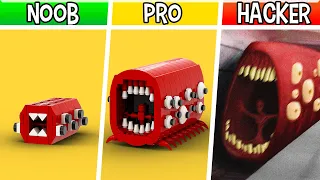 LEGO Train Eater EXE : Noob, Pro and Hacker Builds | Lego Monster Moc