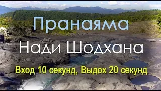 Нади Шодхана Пранаяма - Вход 10 секунд Выдох 20 секунд (на природе)