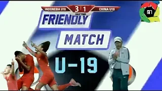 highlight friendly match indonesia u19 vs china u19