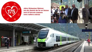 BLS MIKA Zugtaufe in Frutigen | 175 Jahre Schweizer Bahnen (Region Mitte)