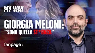 Saviano racconta il rapporto di Meloni con le critiche e la censura: "O ridicolizza o zittisce"