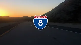 Interstate 8/ from El Centro to San Diego.