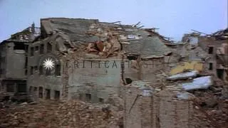 Bombed city of  Cologne in Germany during World War 2 HD Stock Footage