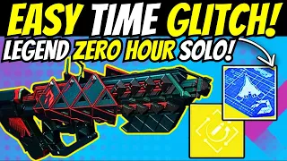 New Zero Hour TIME Glitch & Solo LEGEND Cheese! How To Get Outbreak Perfected Crafted Easy Destiny 2