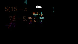 Using cross multiplication to solve proportions #math