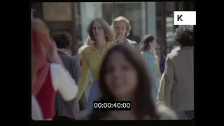 Shoppers on Oxford Street, 1970s London, HD from 35mm