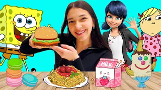 Comidas de Desenhos Animados por Um Dia Inteiro | Luluca