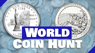 Sorting the State and Park Quarters - World Coin Hunt