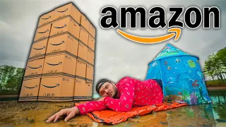 $100 Lost AMAZON Package Survival Challenge!