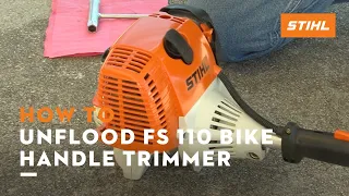 How to Unflood: FS 110 Bike Handle Trimmer | STIHL Tutorial