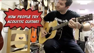 How People Try Out Acoustic Guitars