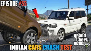 GTA 5: INDIAN CARS CRASH TEST | SCORPIO VS XUV 500 VS HARRIER VA CRETA VS SONET VS  SAFARI VS SWIFT🔥