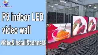 p3 indoor led video wall / led display screen iron cabinet front service with fast lock splicing