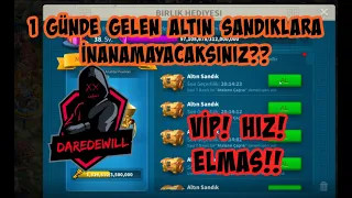 BU ALTIN SANDIKLARA İNANAMAYACAKSINIZ? GELİŞMEK İÇİN NEREDE OYNAMALIYIZ? VİP HIZ? | Rise of Kingdoms