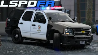 GTA 5 LSPDFR | LAPD | WANTED MAN DRIVES OFF CLIFF | MODS | #lspdfr