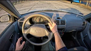 2000 Hyundai Accent II [1.3 i 12V 75HP] |0-100| POV Test Drive #1633 Joe Black