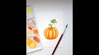 Тыква акварелью Watercolor pumpkin