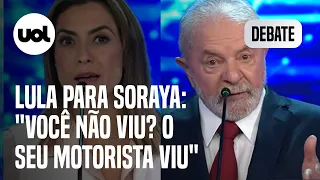 Debate: Lula para Soraya Thronicke: 'Seu motorista viu acontecer esse país que eu falei'