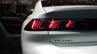 New 2018 Peugeot 508 Led taillights in Geneva Motor Show