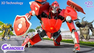 Redian (Red Robot) vs Bumblebee War - Crazy Buffalo Battle - 4K ULTRA HD