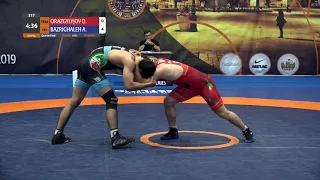 1/4 FS - 86 kg: D. ORAZGYLYJOV (TKM) v. A. BAZRIGHALEH (IRI)