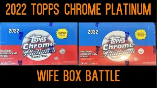 2022 Topps Chrome Platinum Hobby Box Review | Wife Box Battle | Rookie On Card Autos | Throwback Set