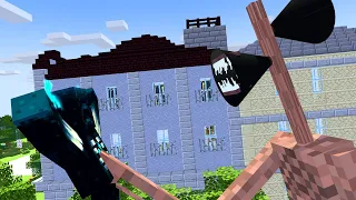 Siren Head VS Warden (Minecraft Animation Fight)