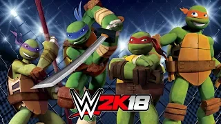 TEENAGE MUNTANT NINJA TURTLES! | WWE 2K18 Gameplay