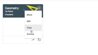 Google Classroom: Copy a Class