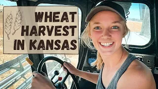 Laura Drives A COMBINE! (Wheat Harvest 2020 Part 1)