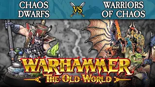 Warhammer - The Old World: Chaos Dwarfs vs Warriors of Chaos (Live Battle)