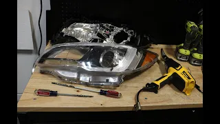 How to remove the lens from a modern headlight