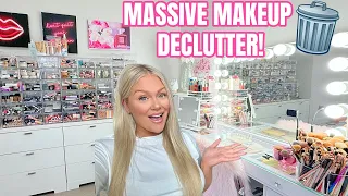 *HUGE* MAKEUP DECLUTTER & ORGANIZATION 2024 😱 GETTING RID OF ALL MY MAKEUP | KELLY STRACK