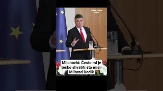 Milanović: Često mi je teško shvatiti što misli Milorad Dodik #shorts