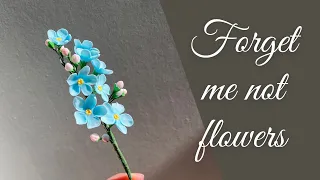 How to make Gumpaste Forget me not Flower Tutorial |  Easy Sugar Flowers | No cutter no  veiner |