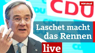 Kanzlerkandidat der Union: Armin Laschets erster Aufritt nach der Entscheidung | WDR aktuell