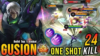 24 Kills!! New Gusion One Shot Build - Build Top 1 Global Gusion ~ MLBB