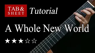 A Whole New World (Aladdin) - Fingerstyle Lesson + TAB