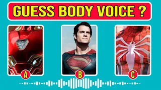 Guess The VOICE by BODY | Superman, IronMan, Spiderman | Quiz #7