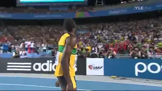 4x100m Relay Men Final 37 04 WORLD RECORD Jamaica Usain Bolt IAAF WC 2011   YouTube