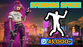 Spending 45,000+ V-Bucks in FORTNITE!!!!! MY BIGGEST SPENDING SPREE YET! (Spending Spree #14)