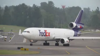 FedEx MD-11 takeoff from PDX (N603FE)